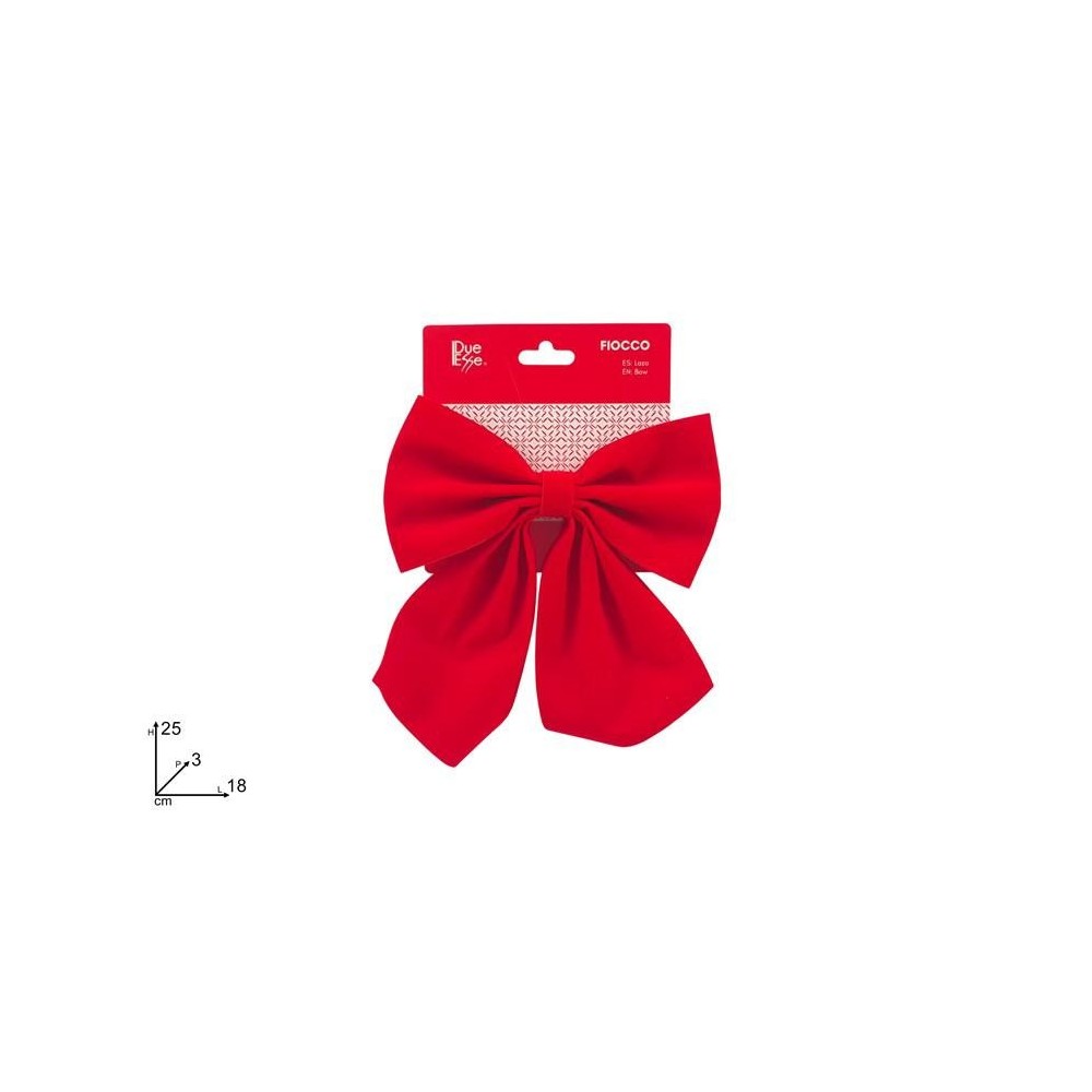 FIOCCO 18X25 CM  EFFETTO VELLUTO ROSSO
